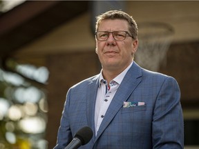 Saskatchewan Party Leader Scott Moe in Saskatoon on Sept. 30, 2020