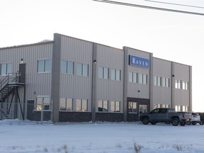 The Raven Industries building in Emerald Park, Saskatchewan on Nov. 12, 2020.