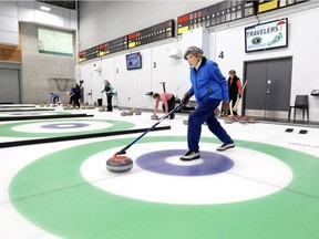 Lola Holmes curling at the Vancouver Curling Club just one week before her 100th birthday in 2018. Courtesy Elly Driessen.