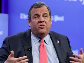 Former New Jersey Governor Chris Christie participates in a discussion about his new book at the Washington Post January 31, 2019 in Washington, DC.