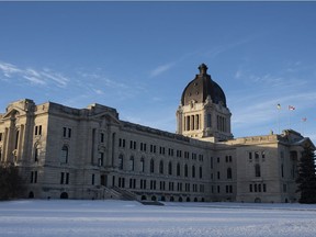 The Saskatchewan Legislative Building. The new session of the legislature begins Monday with the Throne Speech in a chamber now outfitted with Plexiglass dividers.