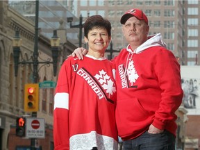 Rick and Carol Schwartz are shown in 2012, when their son Jaden played for Canada at the world junior hockey championship.