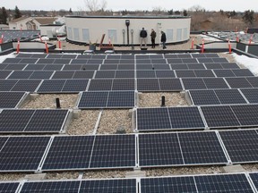 Many Regina municipal candidates suggested installing more solar panels on city-owned and private rooftops, like these ones on the pîsimokamik elders lodge in Regina.