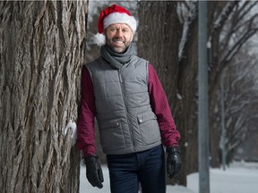 Jeffery Straker stands in a park near his home in Regina, Saskatchewan on Nov. 19, 2020. Straker, a singer-songwriter, has a new Christmas album and is performing Saskatchewan dates in December.