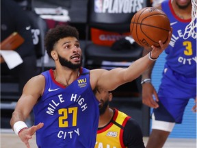 The Denver Nuggets' Jamal Murray, from Kitchener, Ont., had two 50-point games in the 2020 NBA playoffs.