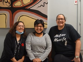 (left to right) Donna Merasty, Gloria Myo, and Donna Lerat are all in the Saskatoon-made YouTube series kohkom produced by Curtis Peeteetuce.