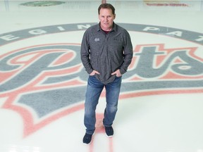 Regina Pats head coach Dave Struch stands in the Brandt Centre on Dec. 30, 2020.