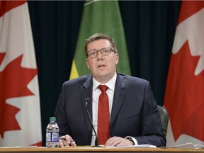 REGINA, SASK. : December 14, 2020 -- Premier Scott Moe speaks to reporters during a COVID-19 press conference at the Legislative Building. MICHAEL BELL / Regina Leader-Post