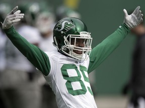 Kyran Moore, a veteran of two CFL seasons with the Saskatchewan Roughriders, has attracted interest from the NFL's New York Giants.