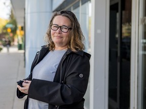 SEIU-West president Barbara Cape, seen here during a sit-in at the Saskatoon Cabinet Office on Sept. 21, 2020.