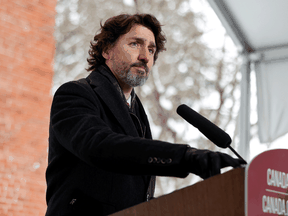 Prime Minister Justin Trudeau holds a news conference at Rideau Cottage in Ottawa, January 22, 2021.