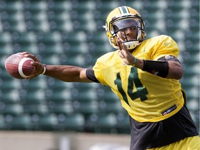 James Franklin, shown in 2015 with Edmonton, has signed a new one-year contract with the Saskatchewan Roughriders. David Bloom/Postmedia.