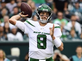 Former New York Jets quarterback Luke Falk has signed with the Saskatchewan Roughriders.