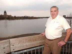In this 2005 file photo, Wayne Clifton stands on an overlook by Wascana Lake. His work on the Wascana Lake 'Big Dig' earned him an award from the Professional Engineers and Geoscientists of Saskatchewan. Clifton and Associates Ltd. will be doing work on the Lake Diefenbaker Irrigation Expansion.