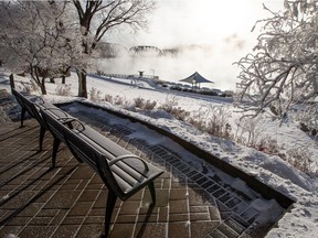 Steam rises from the South Saskatchewan River as temperatures dipped below -30 degrees Celsius in Saskatoon, Sask. Jan. 25. On Wednesday, Environment and Climate Change Canada forecasts were calling for another cold snap, with overnight lows expected to reach as low as -40 C in parts of the province by the weekend.