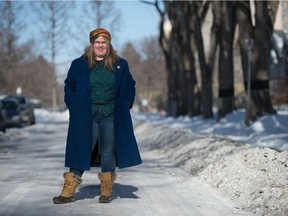 Jacq Brasseur stands near their home in Regina on Feb. 11, 2021.