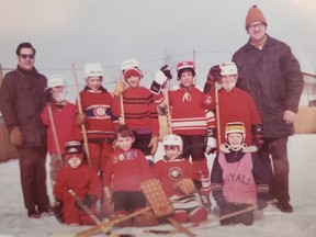 The Whitmore Park Hockey Association's 1972-73 mite C Royals. Rob Vanstone is the goaltender.