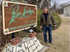Foster Monson, executive director of Pine Lodge Treatment Centre, stands outside the Indian Head location in March 2021. The centre was badly damaged by fire in December 2020. (photo submitted by Foster Monson)