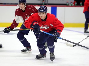 Layton Feist at the Regina Pats training camp in 2021. Keith Hershmiller Photography.