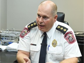Paul Ladouceur, Estevan police chief in Estevan, Sask. on August 26, 2015. DON HEALY files