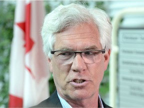 Then-natural resources minister Jim Carr speaks with journalists at the Petroleum Technology Research Centre at the University of Regina in this July 2016 file photo. TROY FLEECE files