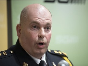 Estevan Police Service Chief Paul Ladouceur speaks at a media event in Regina on Tuesday, March 10, 2020. TROY FLEECE files