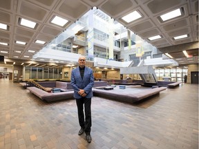 david Gregory, U of R provost and vice president (academic) stands in a nearly empty University of Regina on Wednesday, July 15, 2020.