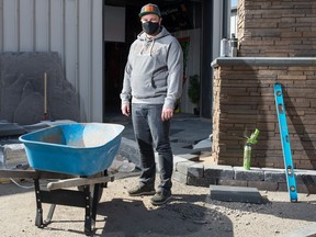 REGINA, SASK : April 7, 2021  -- Rusty Shovel Landscape Shop owner Sean Stefan stands in the store's yard on Angus Street in Regina, Saskatchewan on April 7, 2021. Demand for outdoor products, such as those sold by Rusty Shovel, has gone up during the COVID-19 pandemic.

BRANDON HARDER/ Regina Leader-Post