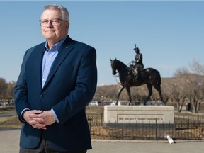 Ralph Goodlale addresses his supporters after losing his seat in Regina in the 2019 federal election.