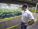 Ryan Johnson, plant manager of the Buffalo Pound Water Treatment Plant, gives a tour of the plant outside Moose Jaw on June 3, 2015.