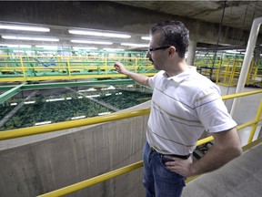 Ryan Johnson, plant manager of the Buffalo Pound Water Treatment Plant, provides a tour around the plant just outside of Moose Jaw on June 3, 2015.