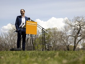 Saskatchewan NDP leader Ryan Meili speaks at an event entitled 'save our summer' with ideas for how to preserve a fun summer amid continuing public health restrictions.