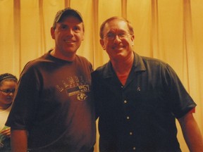 Rob Vanstone, shown with legendary catcher Gary Carter in 2008, dearly misses the Montreal Expos — with whom Carter became a major-league star.