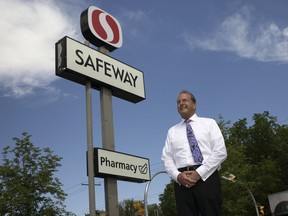 Brent Kaminski, former grocery store manager at Safeway, stands outside the Safeway on 13th Avenue in Regina, Sask. on June 4, 2021. TROY FLEECE / Regina Leader-Post