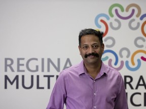 Nish Prasad, president of the Regina Multicultural Council (RMC), inside their office in Regina on June 4, 2021.