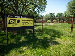 The site of what was to become a new CNIB building sits vacant on Broad Street in Regina, on June 14, 2021.