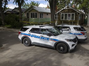 The Regina Police Service, in conjunction with the Saskatchewan Coroners Service, is conducting an investigation into the death of a man, who went to hospital with injuries and died. Officers were dispatched to a residence in the 1300 block of Garnet St. in connection with the investigation, as seen here on June 18, 2021.