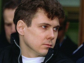 Paul Bernardo leaves a Kingston Court after his appeal hearing into his double murder conviction. (CP PHOTO) 19 97 (Jack Chiang-The Whig-Standard)