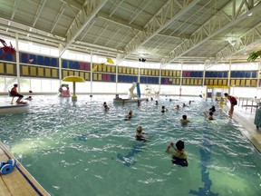 This file photo from 2015 shows a water fitness class at the Sandra Schmirler Leisure Centre, 3130 East Woodhams Dr.