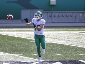 Receiver Jake Harty is looking forward to the Saskatchewan Roughriders regular-season opener against the B.C. Lions at Mosaic Stadium on Friday.

TROY FLEECE / Regina Leader-Post