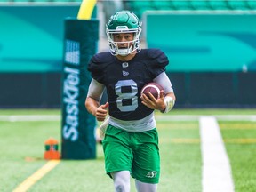 Rookie Mason Fine is now second on the Saskatchewan Roughriders' depth chart, having bumped Isaac Harker off the active roster for Sunday's CFL West Division semi-final against the visiting Calgary Stampeders.