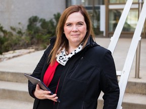 Tracie Risling is the project lead for SaskWell, a wellness texting service that aims to help Saskatchewan residents through anxieties they may have about the province's removal of all COVID-19 restrictions.