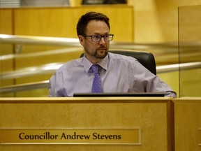 Regina City Councillor Andrew Stevens (Ward 3) at City Hall on Wednesday, August 11, 2021 in Regina.

TROY FLEECE / Regina Leader-Post