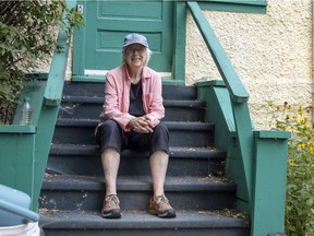 Florence Stratton outside her home on Monday, August 16, 2021 in Regina. Following a Freedom of Information request from Stratton, the city subsequently released information pinpointing all lead water service connections in the city.