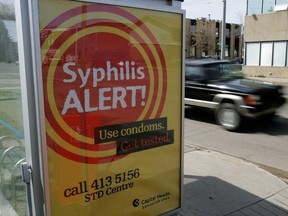 In 2007, the former Capital Health launched a public information campaign regarding the dangers of syphilis as a result of an outbreak of the disease in Alberta. The campaign included ads at bus stops on 124 Street at 112 Avenue.