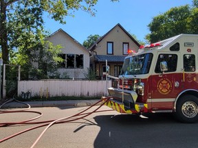A fire caused extensive damage to a home on the 800 block of Cameron Street on Tuesday morning. Regina Fire & Protective services said no one was injured in the fire, and the cause is now under investigation. Photo by Mark Melnychuk