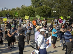 Clashing COVID-19 protests Thursday suggests Moe is not presiding over divisions in Saskatchewan largely of his own making.