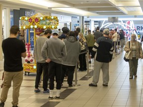 There was a fairly long line of people waiting at the walk-in COVID-19 vaccine clinic at the Southland Mall on Friday, September 17, 2021 in Regina.