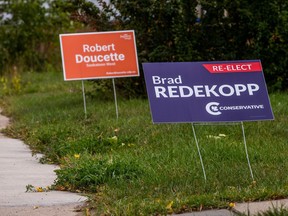 Brad Redekopp appears to have beaten his NDP challenger thanks to very favourable results from advance polls.