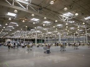 The former Costco building was turned into a "super polling booth" on federal election day on Monday, September 20, 2021 in Regina.